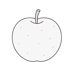 梨　モノクロ　グレースケール