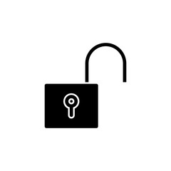 unlock icon vector glyph style