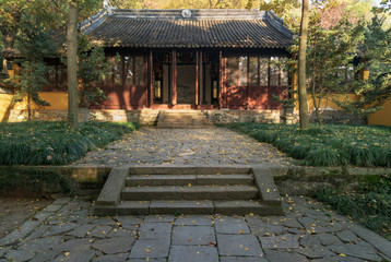 the autumn in the park of Suzhou, China