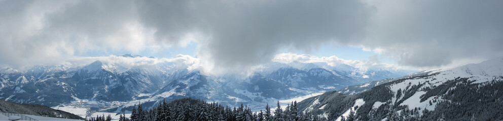 Winter landscape of Alps 