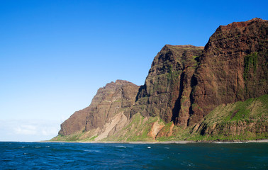 Fototapeta na wymiar Na Pali coast on Kauai island. Hawaii