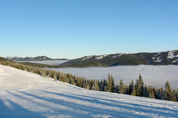 Winter day in the mountains