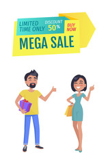 Mega Sale and Only Limited Time Discount Banner