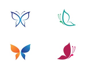 Fototapeta na wymiar Butterfly logo template vector icon