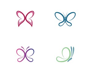 Butterfly logo template vector icon