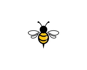 Bee logo vector icon illustration