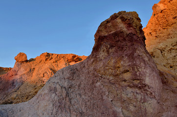 Colored rocks of Yeruham canyon,Middle East,Israel,Negev deset