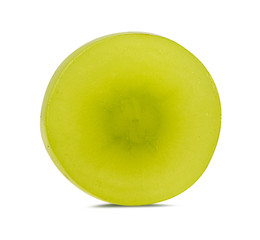 Fresh grapes isolated on white background with clipping pass