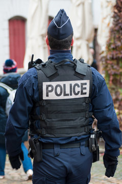 Strasbourg - France - 24 November 2018 -  Police Patrol At Christmas Market