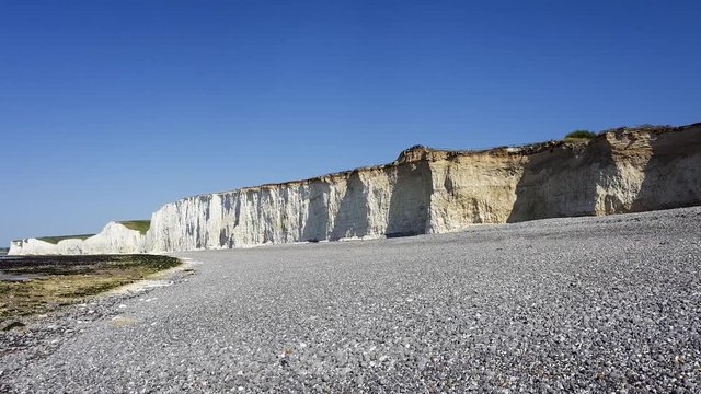 Pan-The Seven Sisters is a series of chalk cliffs by the English Channel. They form part of the South Downs in East Sussex, between the towns of Seaford and Eastbourne in southern England