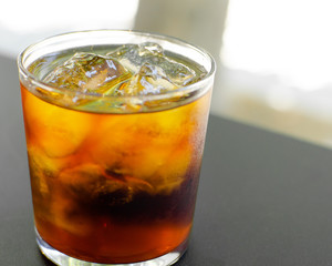 Cold brew coffee on the rock