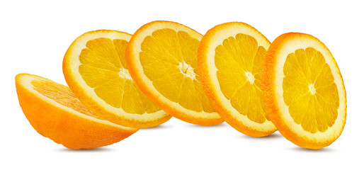 Juicy orange isolated on white background with clipping path