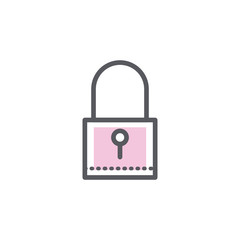 lock icon vector with modern style