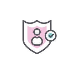 privacy icon vector with modern style