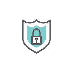 protected icon vector with modern style