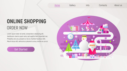 Online Christmas Shopping Landing Page