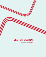 Obraz premium Red line art color creative letterhead design