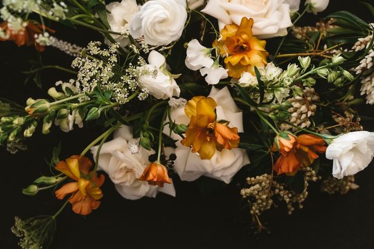 Bouquet Of White And Yellow Flowers