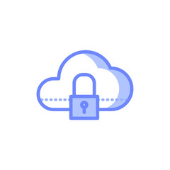 private cloud icon vector design modern style