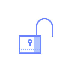 unlock icon vector design modern style