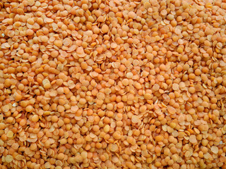 Lot of red lentil as background/texture