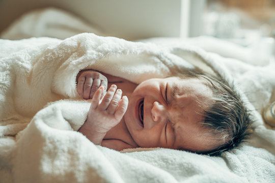 Crying newborn baby