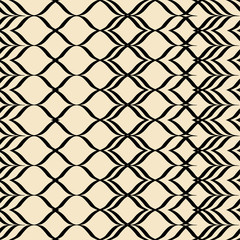 Black Interlaced Strokes Texture Seamless Pattern