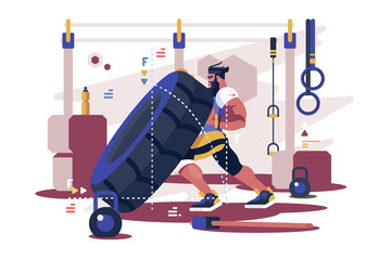 Cross Sport workout flat poster