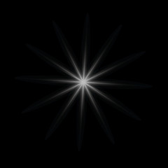 Obraz premium Abstract-Glowing Star Over a Black Background