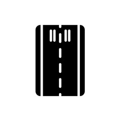 runway icon vector glyph style