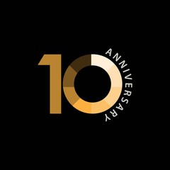 10 Year Anniversary Vector Template Design Illustration