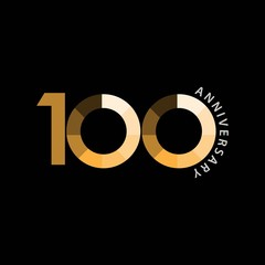 100 Year Anniversary Vector Template Design Illustration