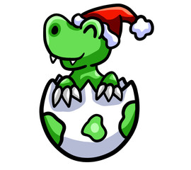 Happy Christmas Baby T Rex