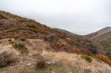 Spectacular views of the mountain in the area of Ciñera de Gordon in Leon (Spain), with the...