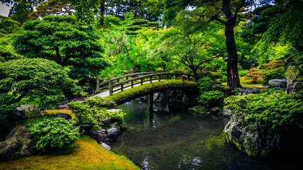 old wooden bridge kyoto