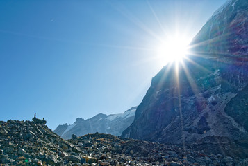 Landscape while climbing at the Mera peak