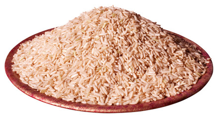 BOWL OF BROWN RICE CUT OUT
