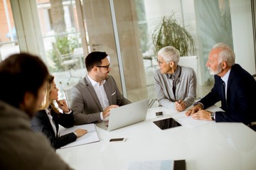 Businesspeople in conference room during a meeting in office