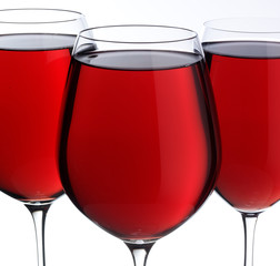 THREE GLASSES OF RED WINE