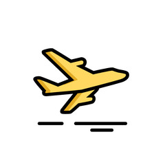 departure icon vector design fill outline style