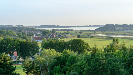Obraz premium Blick von Sellin über die Ostseeinsel Rügen in Nordostdeutschland