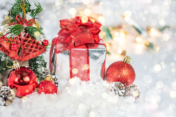 Christmas and New Year holidays background