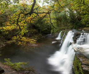 Waterfalls along a walk in the Breacon Beacons, Wales