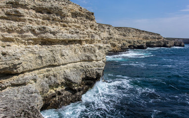 Obraz premium The Black Sea coast, Cape Tarkhankut, Crimea
