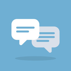 Chat bubbles notice icon. Concept of modern communication. Vector illustration in flat style.