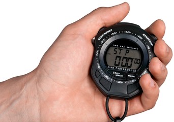Fototapeta premium Digital Stopwatch in a Hand