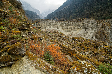Obraz premium Landscape while climbing at the Mera peak