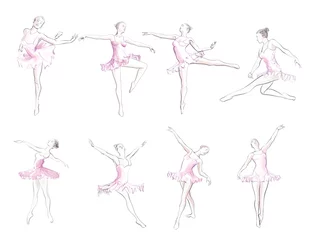 Crédence de cuisine en verre imprimé Art Studio Danseuses de ballet classique