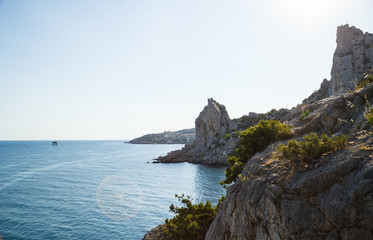 Fototapeta na wymiar The black sea coast, Simeiz, Crimea