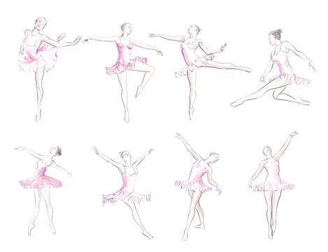 Classical ballet woman-dancers